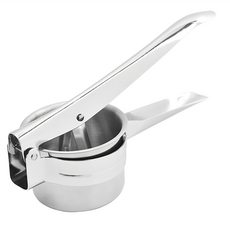 OMG 不鏽鋼馬鈴薯壓泥器 銀色,輕鬆壓泥省力,多功能用途廣泛, 1個, 27 x 9 x 9cm