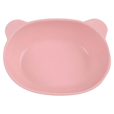 SiliPot 鉑金矽膠熊讚餐碗, 寶寶易舀易抓取, 防滑, 耐冷熱-40~250°C, 尺寸155 x 123 x 44(mm), 豆沙粉, 1個
