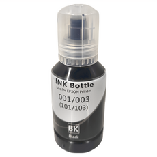 REQIR 連供印表機補充墨水125ml 適用於EPSON印表機 001/003（101/103）墨水, 黑色, 1瓶
