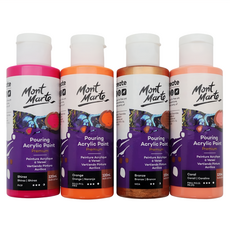 Mont Marte 蒙瑪特 流動壓克力顏料套組 (Shiraz Orange Bronze Coral), 120ml, 4色
