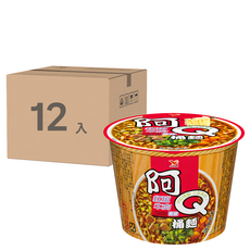 統一 阿Q桶麵 紅椒牛肉風味 101g, 12入