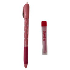 Sewline 蝴蝶牌 Soline 布料書寫專用自動鉛筆 + 筆芯套裝 13.97 x 1.27 x 1.27cm 粉色 31.7kg, 0.9mm, 1組