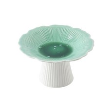 WANDU 瓦讀 4220 16cm 綠色 陶瓷高腳點心盤, 1個