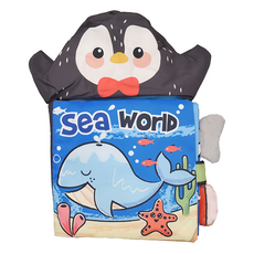 oceanbaby 動物手偶布書 企鵝海洋樂園，每頁都有不一樣的驚喜, 獨立學習布書