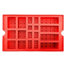 OXFORD 積木DIY模具 韓國製造 安全無毒 製冰盒 巧克力模具 果凍模具 餅乾模具 耐熱 -20 ~ 180°C, 紅色, 1個, 12 x 20.2 x 2.5cm
