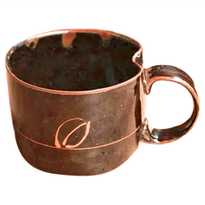 佐和陶瓷 新芽貽釉拿鐵杯 日本製 300cc, 深棕色, 1個