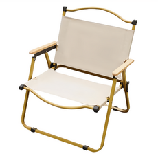 亨睿兄弟 露營摺疊椅 牛津布料, 米色, 1個