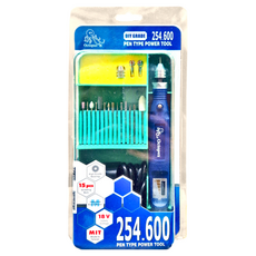 Octopus 章魚牌 筆型刻模機 18件組, 高品質精密, 適用於3D列印, 模型玩具, 美甲修整, 模具拋光, 玻璃雕刻, 寵物磨甲, 寶飾研磨, 金屬鑽孔, 1個