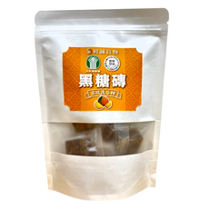 初誠良物 黑糖磚 古坑鄉農會聯名，含古坑茂谷柑、桂圓紅棗、台灣老薑、原味黑糖, 18g, 10個, 1包