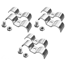 KI WISH 居家生活 鐵架連結器8字扣 堅固耐用 易於安裝, 銀色, 3組