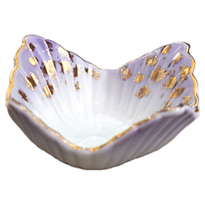 角型缽 Set 13cm寬 4.5cm高 140mL滿水容量 日本製陶瓷, 薄紫金彩, 1個