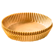 氣炸鍋烘焙紙 圓形 棕色 100個, 小(16 x 4.5cm), 1組