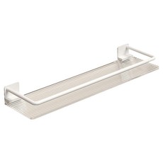 SUnORO 奶油風免打孔浴室收納架, 白色, 1個