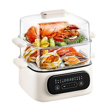 SONGEN 松井 日系多功能雙層智慧型蒸煮鍋 430不鏽鋼內膽 可拆卸蒸格 防乾燒自動斷電 60分鐘定時, SG-1021MS-E