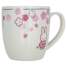 kanesho 金正陶器 陶瓷馬克杯 櫻花, MIFFY 白色底, 1個