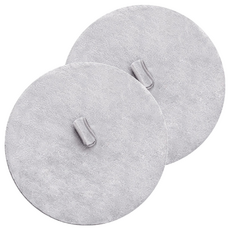 FaSoLa 一物多用可拆卸加厚雙面珊瑚絨吸水巾 85%聚酯纖維 15%錦綸 直徑50cm, 灰色, 2組