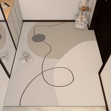 bebehome 奶油風防滑玄關地墊, 可可菲力, 1個