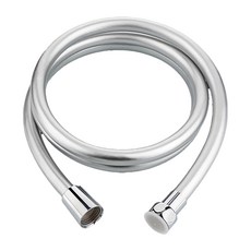 WIDE VIEW PVC銀離子抗菌五層加厚防爆防纏繞沐浴軟管 耐用防打結, 2m, 銀色