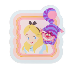 sun-star 造型壓克力夾子 桌面收納 辦公學習用品 可愛卡通造型, 愛麗絲, 小(55 x 55 x 15mm), 1個