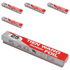 TW 天王 鋁箔, 1呎, 5個 - 廚房烹飪、烘焙燒烤、保鮮必備, 5盒, 750cm