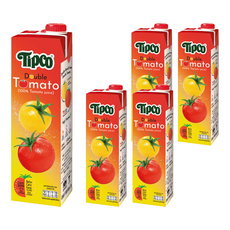 Tipco 100%雙番茄汁 5瓶 天然無添加 雙色番茄健康美味, 1L