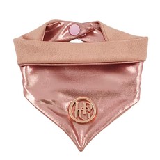 HAPPY GO PUPPY 寵物領巾，粉色, M, 閃耀玫瑰, 1條