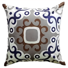 棉麻抱枕套 華麗花磚