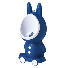 哩哩摳摳 兔兔兒童小便斗, 尺寸23.5X13X51.5公分, 環保PP.TPE材質, 適用年紀0~8歲, #8903 藍色