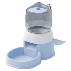 毛皇上 自助按壓餵食器 750g, 1個, 藍色, 2L
