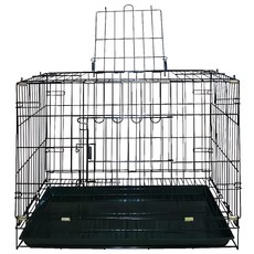 LUCKY HOME 2尺粉體靜電烤漆籠 60 x 53 x 43cm 黑色 寵物籠 堅固耐用, 1個