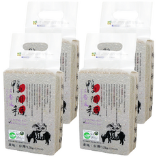 鴨間稻 有機香米糙米 1.5kg, 台灣產, 有機農耕, 4包