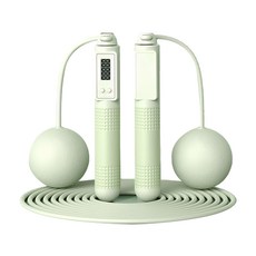 ANTIAN 智能計數跳繩, 無繩有繩設計, 橡膠包膠設計, 夜視高清大屏, 18 x 12 x 5cm, 綠色, 1組