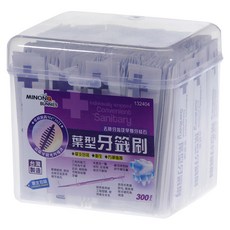 minono 米諾諾 葉型牙籤刷 132404 300支, 1盒