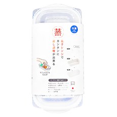 CB JAPAN atomico系列微波蒸煮料理盒 微波爐專用 輕鬆蒸煮 抗菌材質, 透明色, 1個