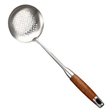 LifeHouse 不鏽鋼花梨木廚具 漏勺, 39.5 x 12cm, 1支