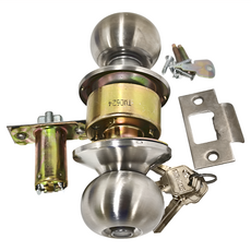 LOCWARE 廣安牌 喇叭鎖 附三支鎖匙 C9600 70mm 不鏽鋼磨砂色, 1個