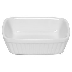 EXCELSA 陶製方烤盤 14cm 14 x 14 x 4cm x 內長 13 x 13cm 447g, 1個, 點心烤模 白色