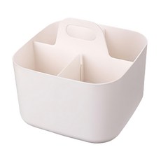 小麥購物 手提分隔收納盒 C604 4格 262g, 白色, 1個