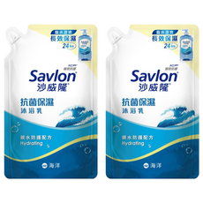 Savlon 沙威隆 抗菌保濕沐浴乳補充包 海洋, 600g, 2包