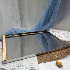 TRIARROW 三箭牌 304不鏽鋼糖盤 附木壓條 厚度 1mm, 1個