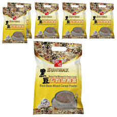 鄉味 黑豆五穀滋養茶, 杏仁茶, 燕麥薏仁, 黑米芝麻粉, 五穀黑麥片, 30g, 10包, 6袋