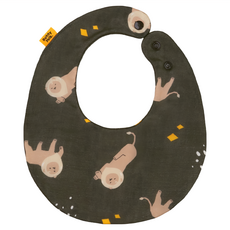 Runny yolk. 朗尼幼克 純棉口水巾 100%純棉 台灣製造, 墨棕, 1條