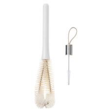 comet Home L型洗瓶刷 附細節刷 38 x 5cm, 1支, 象牙色