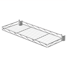 KI WISH 居家生活 側邊置物架，搭配深度35cm鐵架，附黑色夾片x4鐵架配件, 銀色, 1組