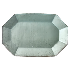 壽山窯美濃燒 angle系列八角大盤 日本製, 灰綠色, 1個