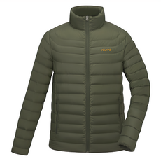 ATUNAS 歐都納 KEEP WARM男款輕量羽絨外套，柔軟防潑水，膨鬆保暖, XL, 橄綠