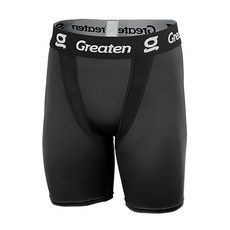 Greaten 極騰 棒壘球專用內搭褲, 設置護襠袋 彈性布料 舒適透氣, XL, 黑色