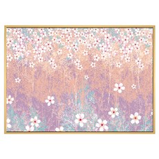菠蘿選畫所 粉漾花卉掛畫 BFFB3453D 家居裝飾 牆面藝術, 40 x 30cm, 木色