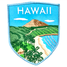 A-ONE 匯旺 美國夏威夷地標造型刺繡 NO.245 7.5 x 6公分 聚酯纖維 台灣製, 彩色, 1個