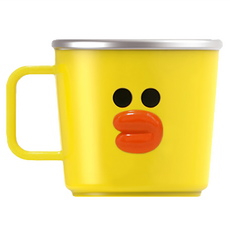 LINE FRIENDS 3D立體不鏽鋼水杯 225ml 304不鏽鋼材質, 小雞, 1組